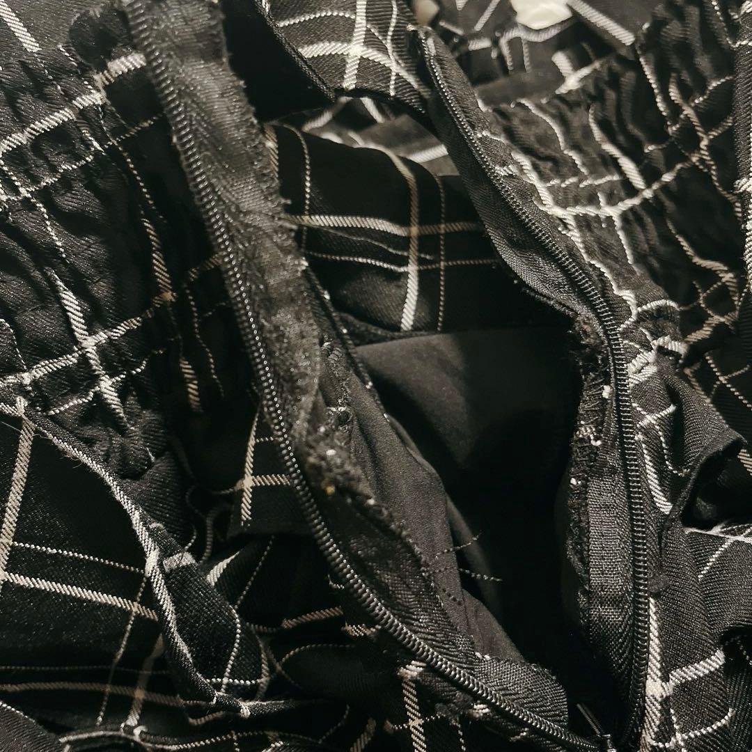 【LIZLISA 】レースアップサスペンダー付スカパン チェック