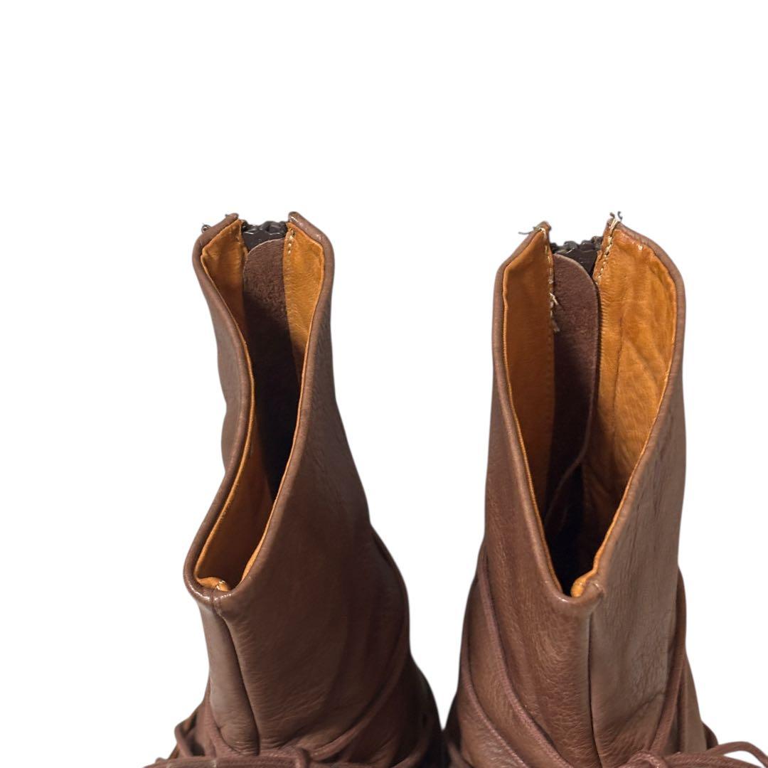 【外観美品】trippen トリッペン　レースアップブーツ　バックジップ　37