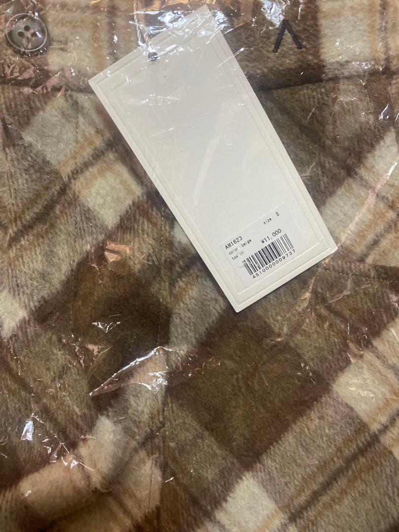 パンツ andmary Ribbon check mini pants beige S