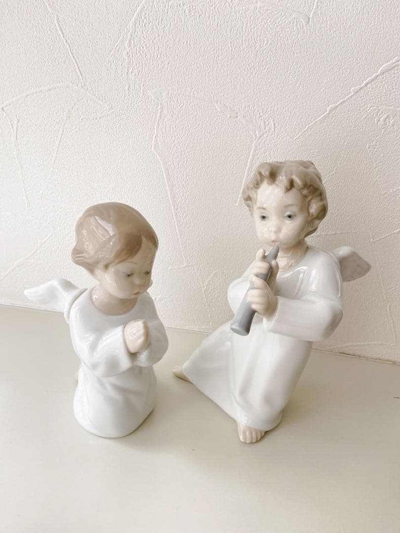 LLADRO 陶器製 天使の置物セット