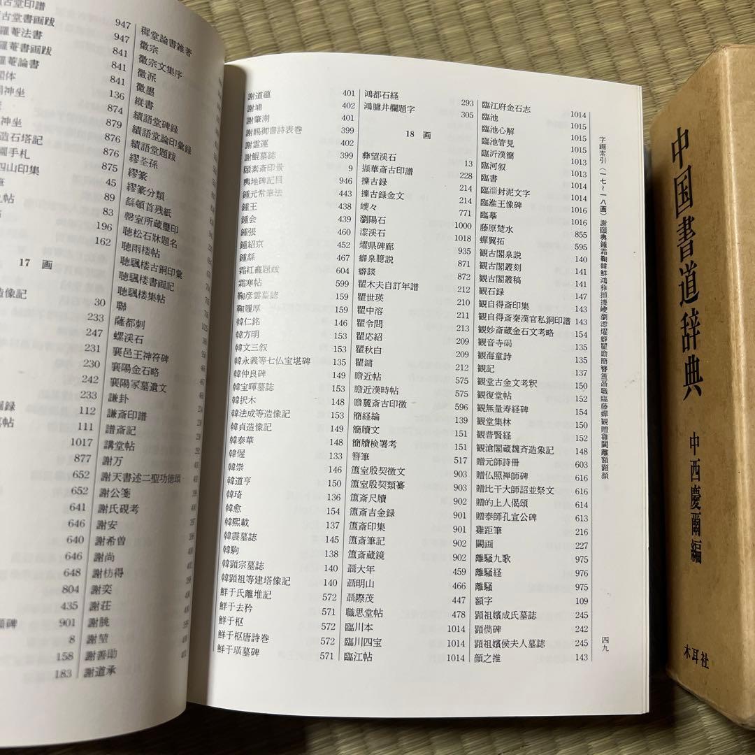 中国書道辞典 昭和56年 木耳社 中西慶爾編 美術 漢詩 資料 本 古本 古書