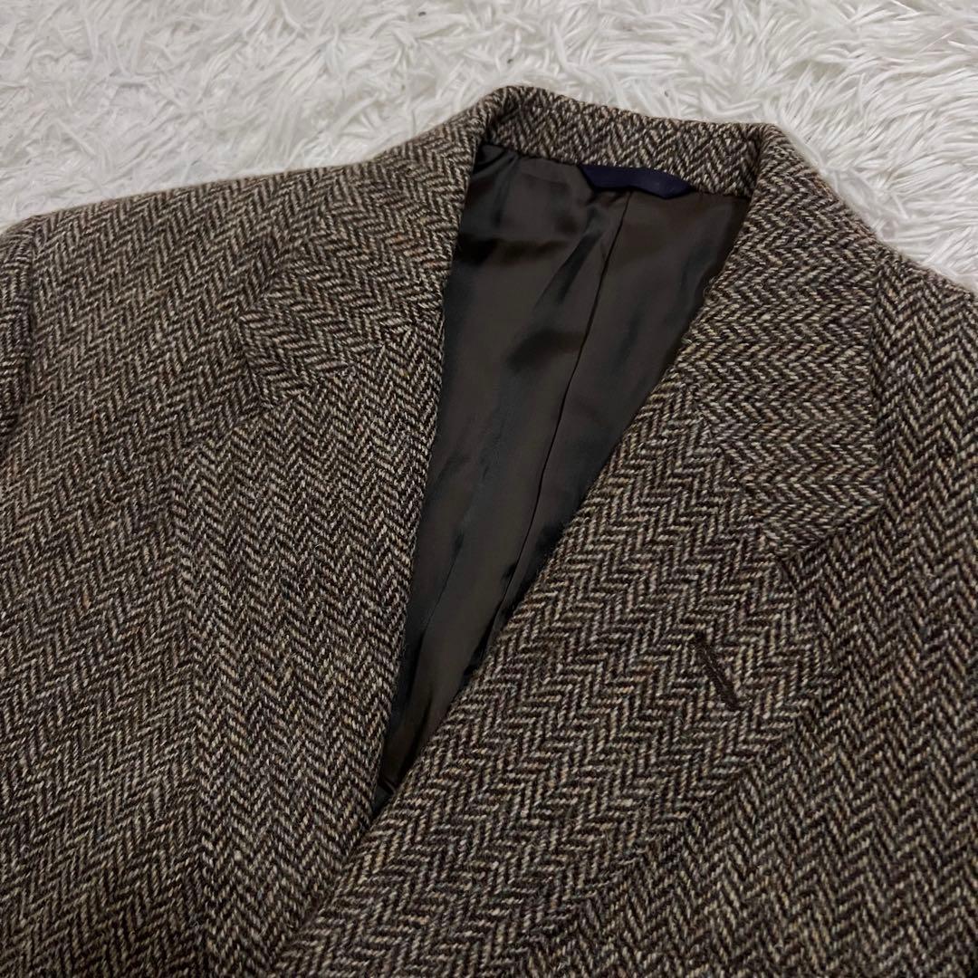 美品✨ケントアンドカーウェン ハリスツイード ジャケット ヘリンボーン 茶系
