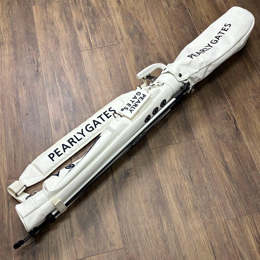 美品 PEARLY GATES パーリーゲイツ スタンド式 キャディバッグ 白