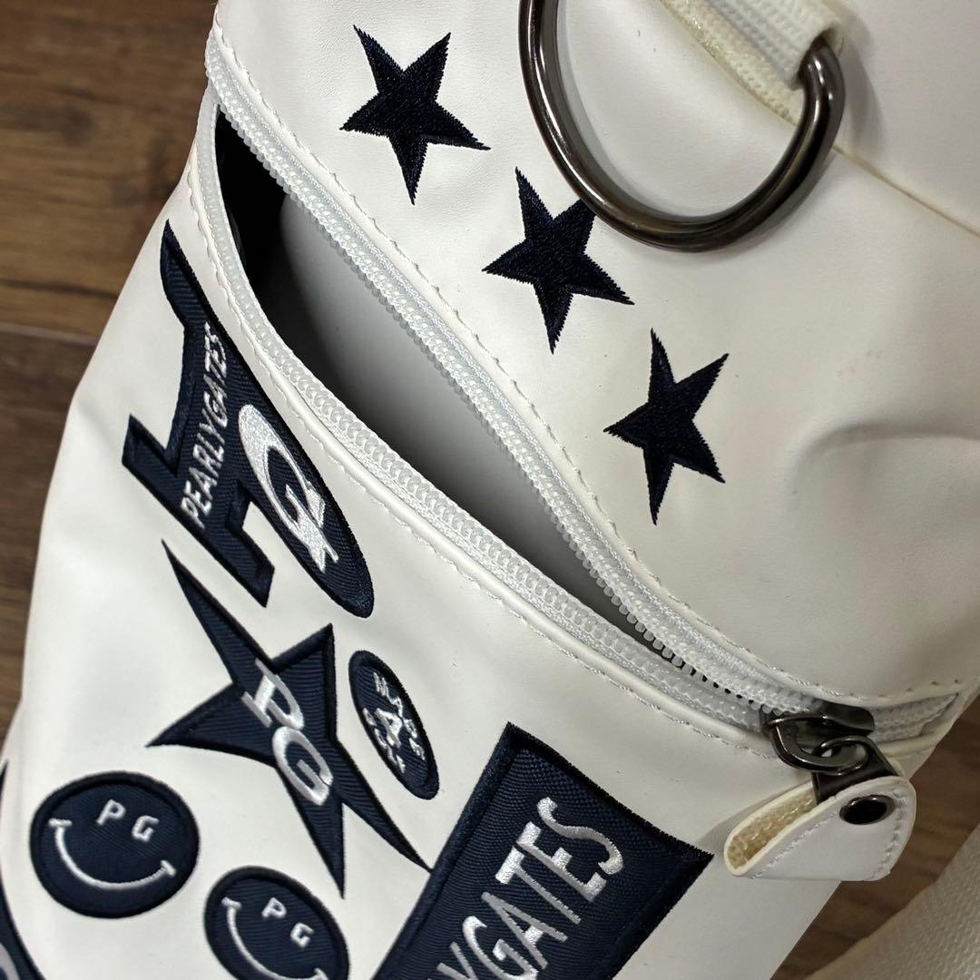 美品 PEARLY GATES パーリーゲイツ スタンド式 キャディバッグ 白