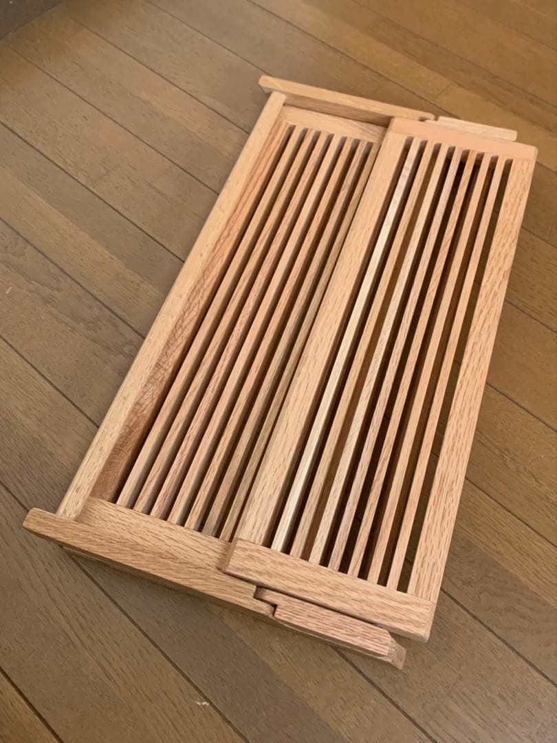 【新品未使用】ikiki フォールディングミニラックオーク