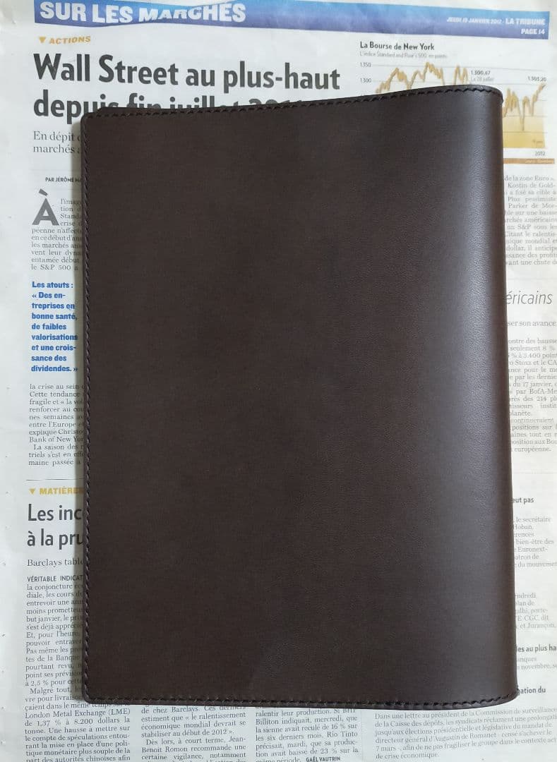 【まや】栃木レザー　正寸B5サイズ　ノートカバー