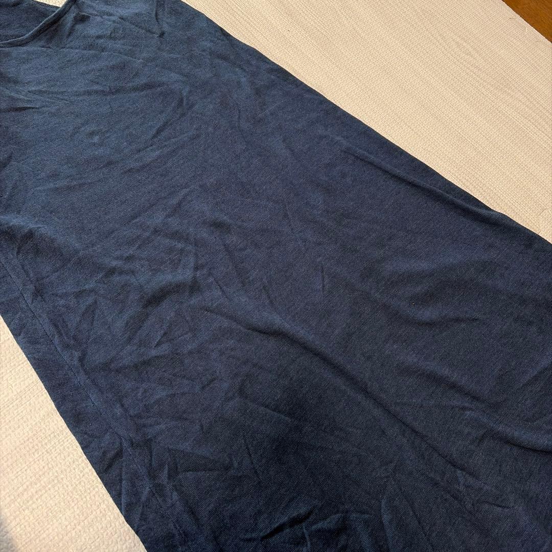 専用45R ギマニット　キャミソールワンピース インディゴ　サマーニット