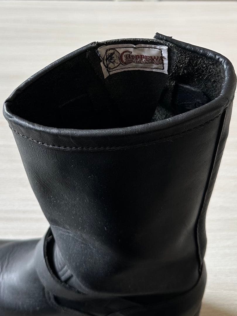 【最終整理】Chippewa チペワ USA製 エンジニアブーツ 7D 黒 本革