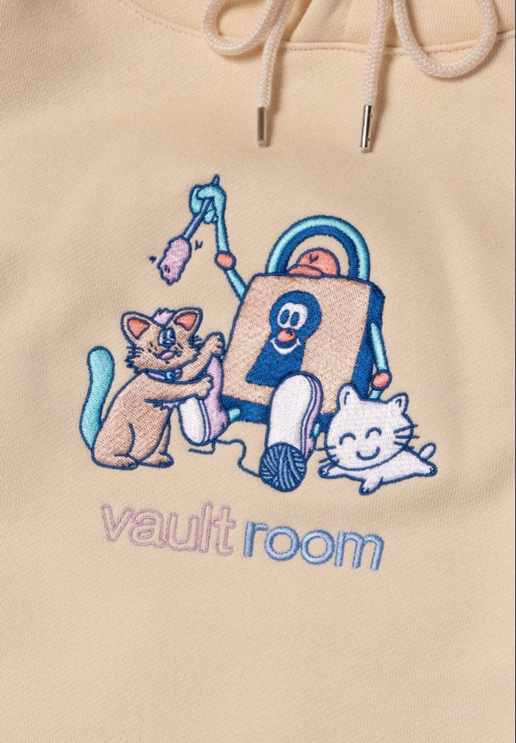 vaultroom × nqrse HOODIE / BEIGE