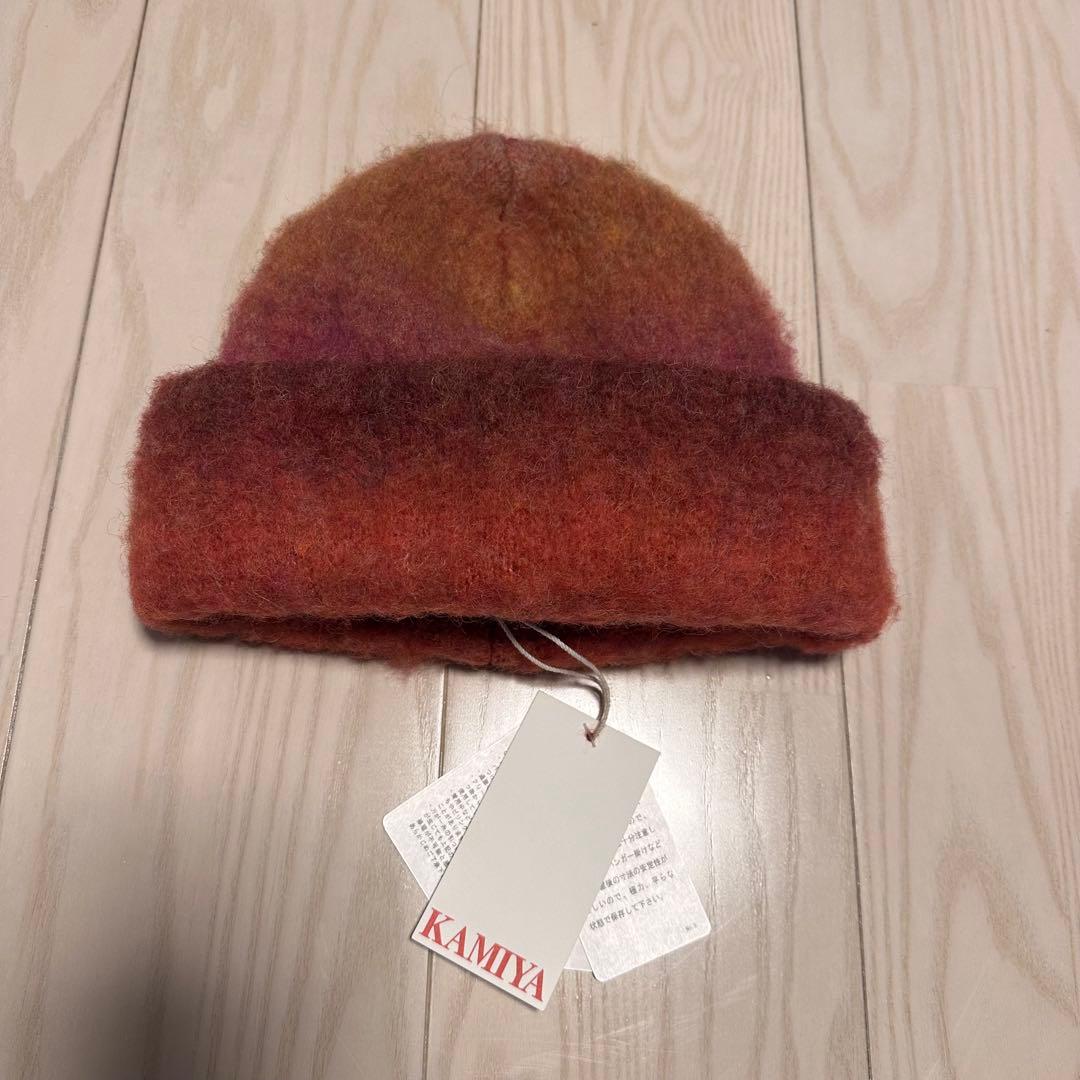 KAMIYA Dyeing ニット ビーニー オレンジ 新品