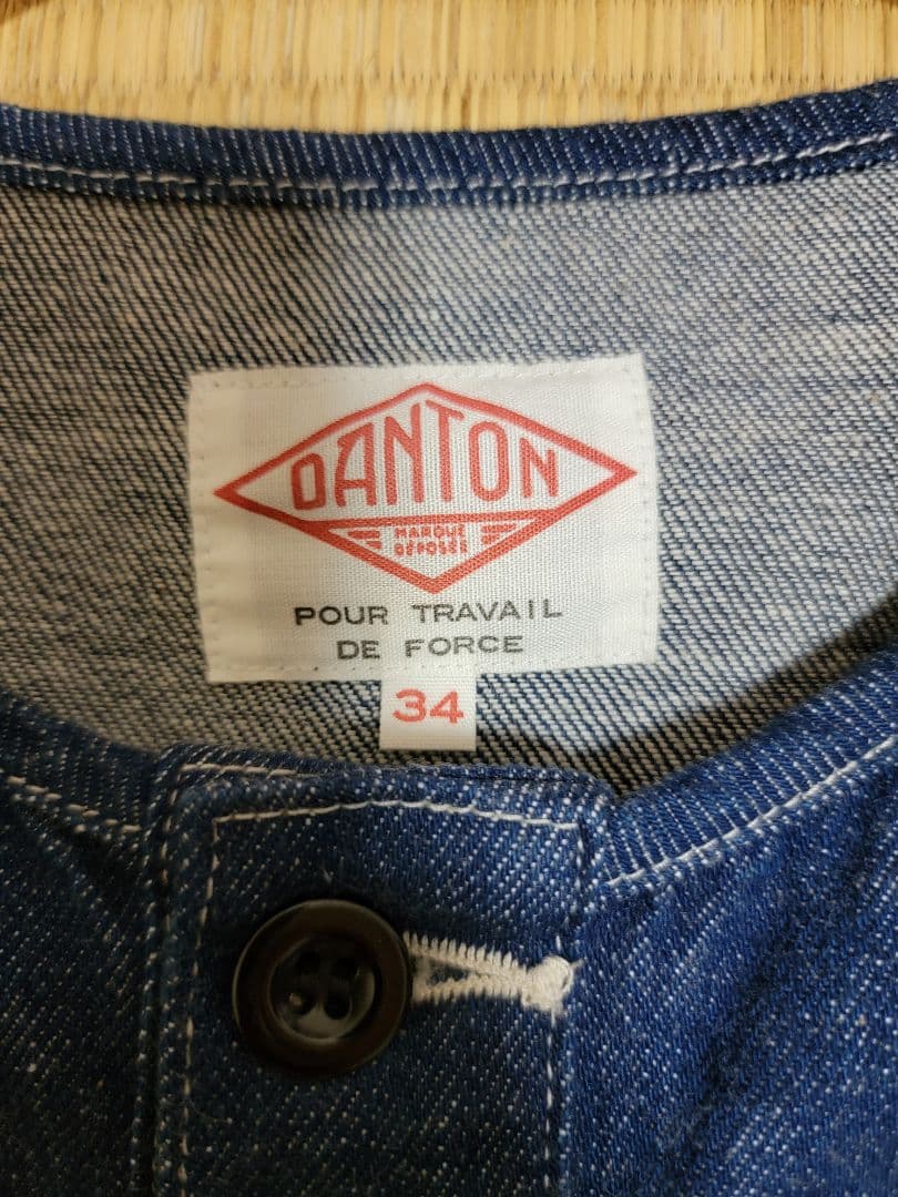 DANTON ダントン デニムカラーレスジャケット サイズ34