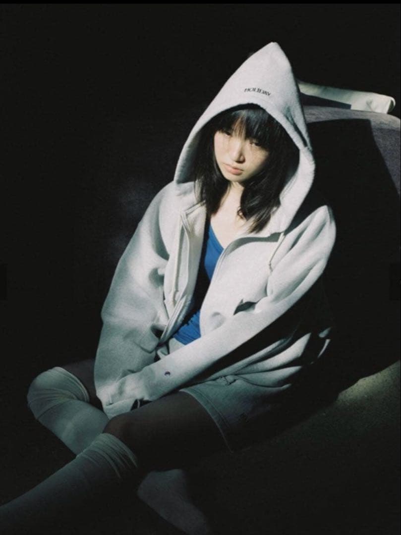 HOLIDAY REVERSE WEAVE ZIP HOODI グレー