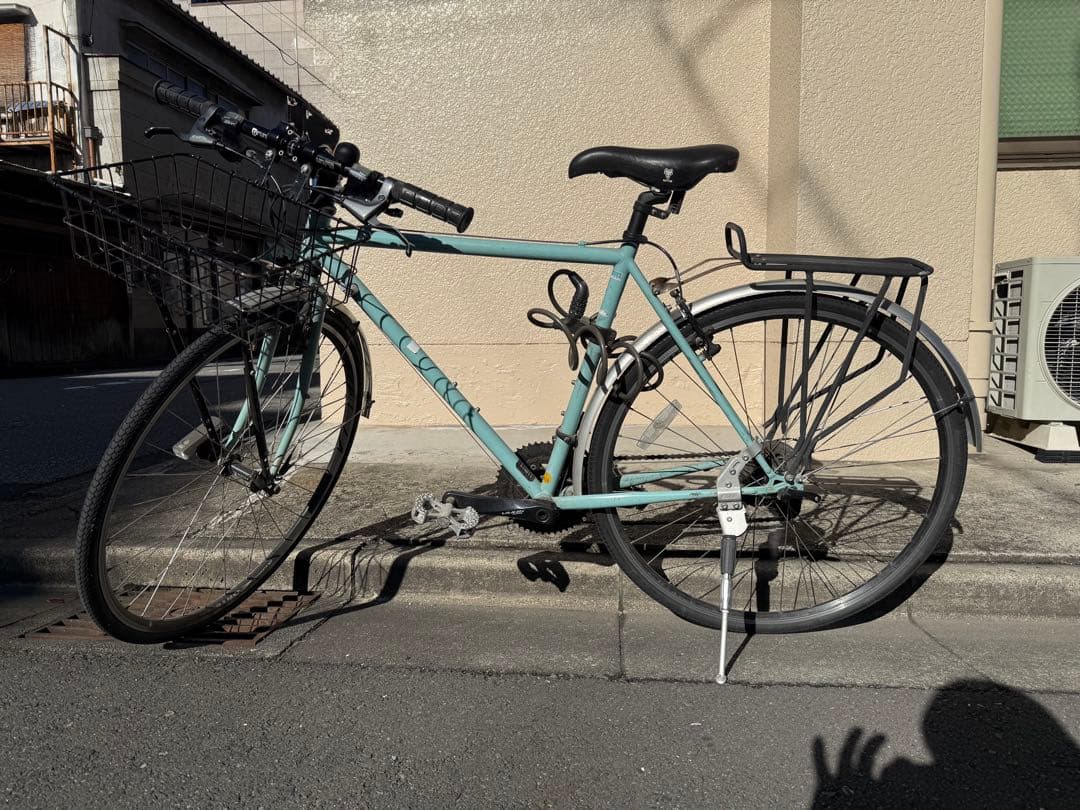 surlyクロスバイク ミントグリーン フロントバスケット付き