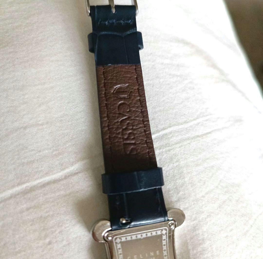 CELINE トリオンフ ネイビー レザー レディース