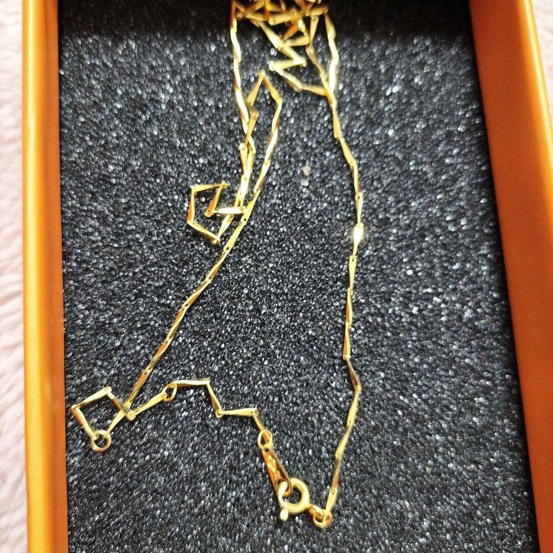 ゴールド 幾何学的ラインネックレス 19.1g