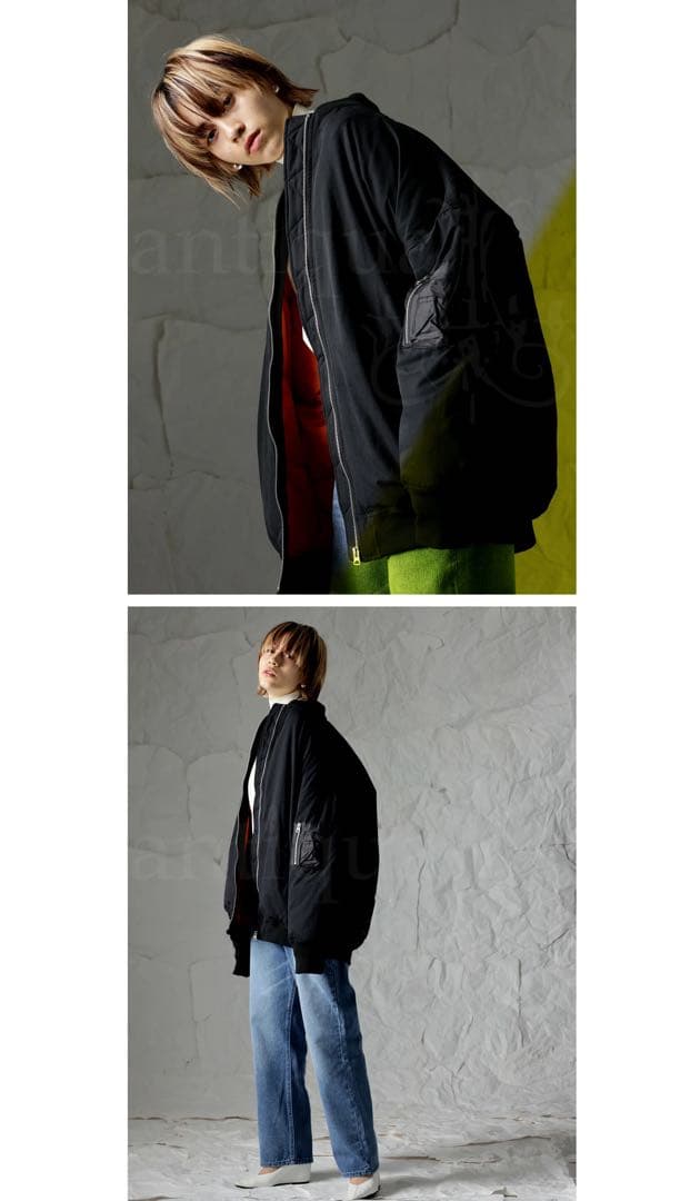 antiqua /tree cafe MA-1 ミリタリージャケット 新タグ