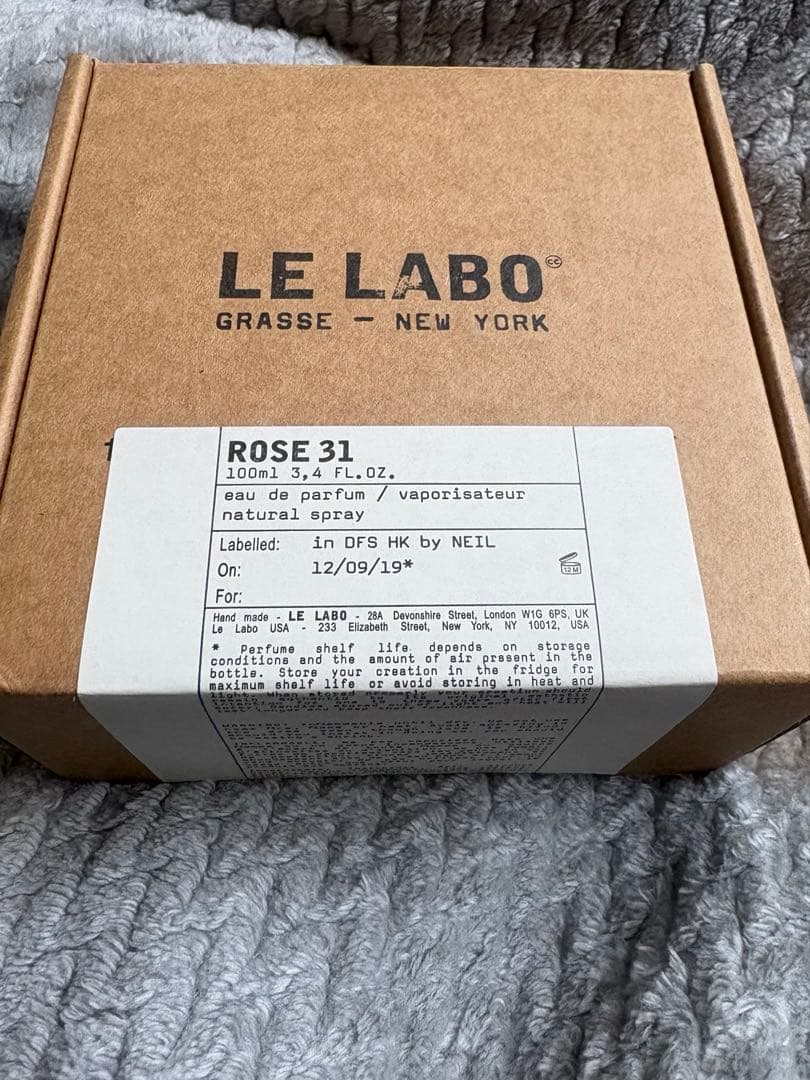 LE LABO ROSE31 100ml 未使用品