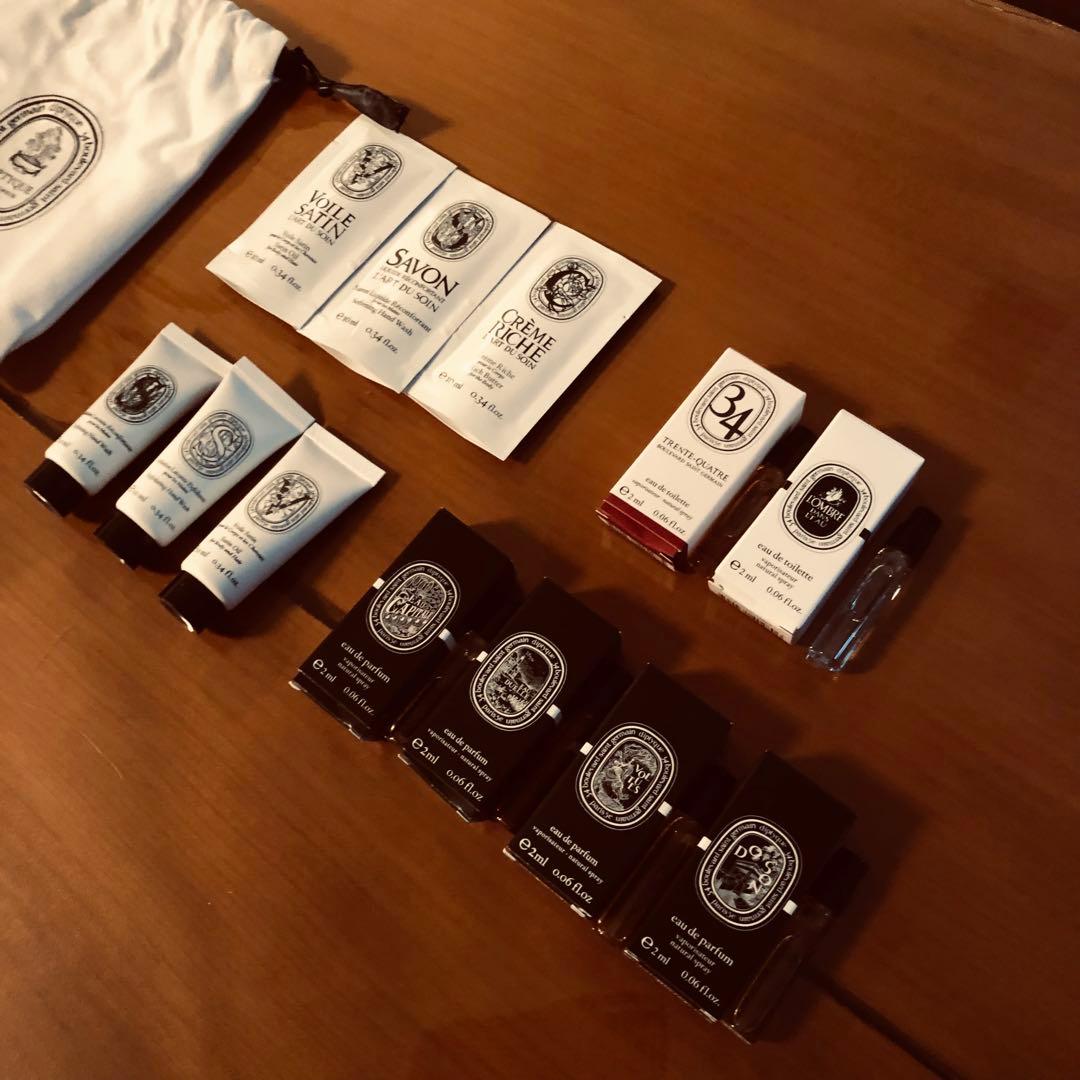 Diptyque サンプル12点　Plus ポーチ　 新品未使用