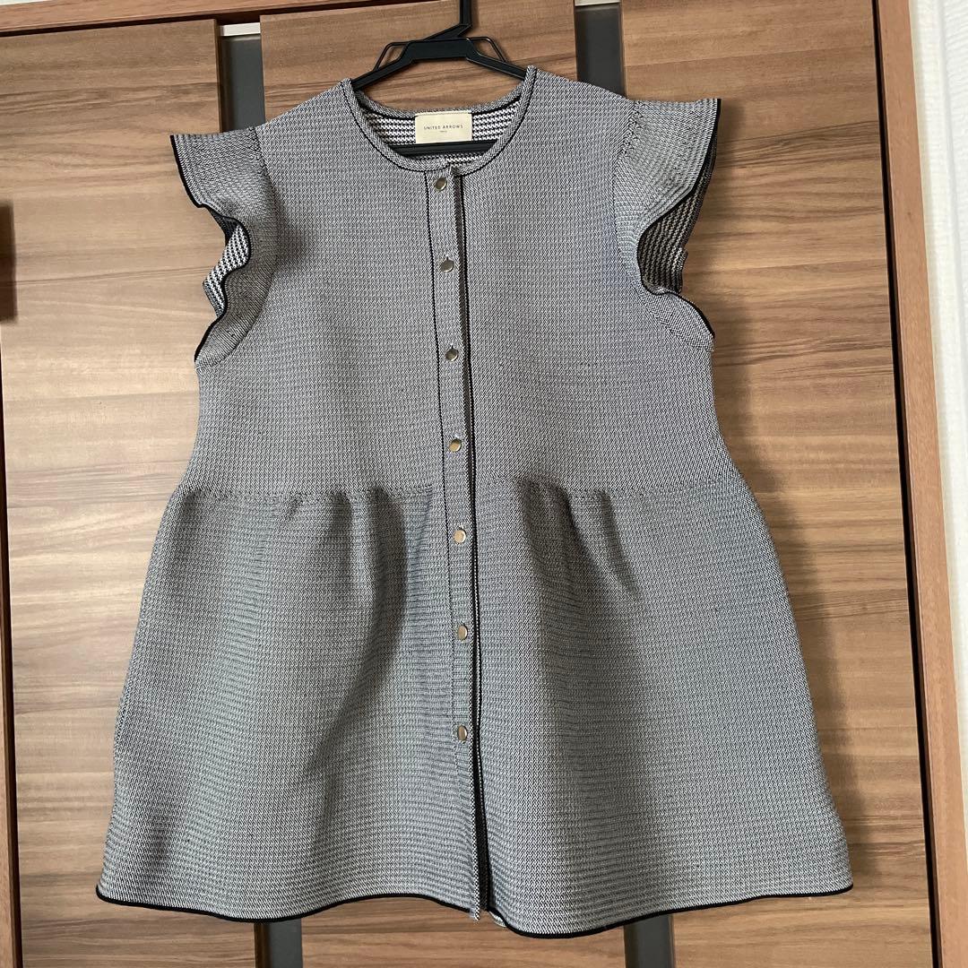 UNITED ARROWS ペプラム フリル　ジャカード ニットベスト