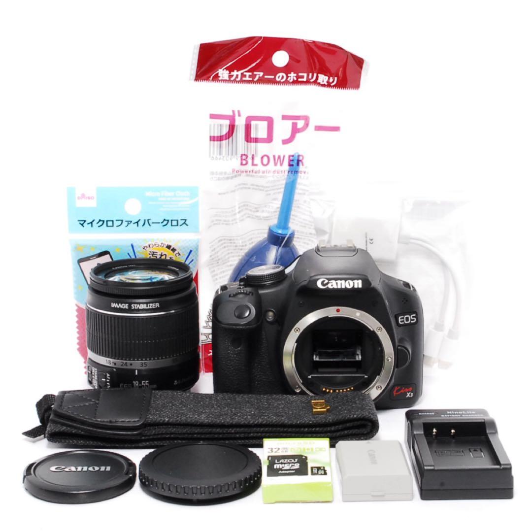 すぐ使える◆Canon Kiss X3◆初心者セット◆手ぶれ補正◆一眼レフカメラ