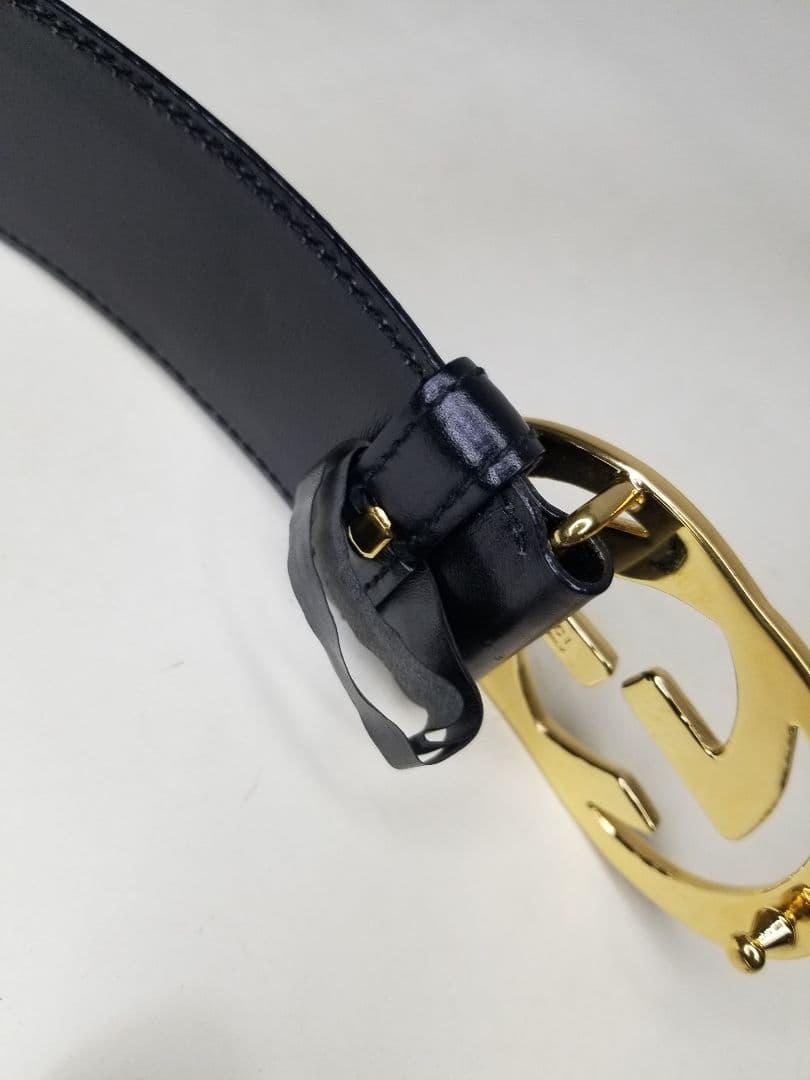 グッチ　GUCCI ベルト　黒　ブラック　GGバックル