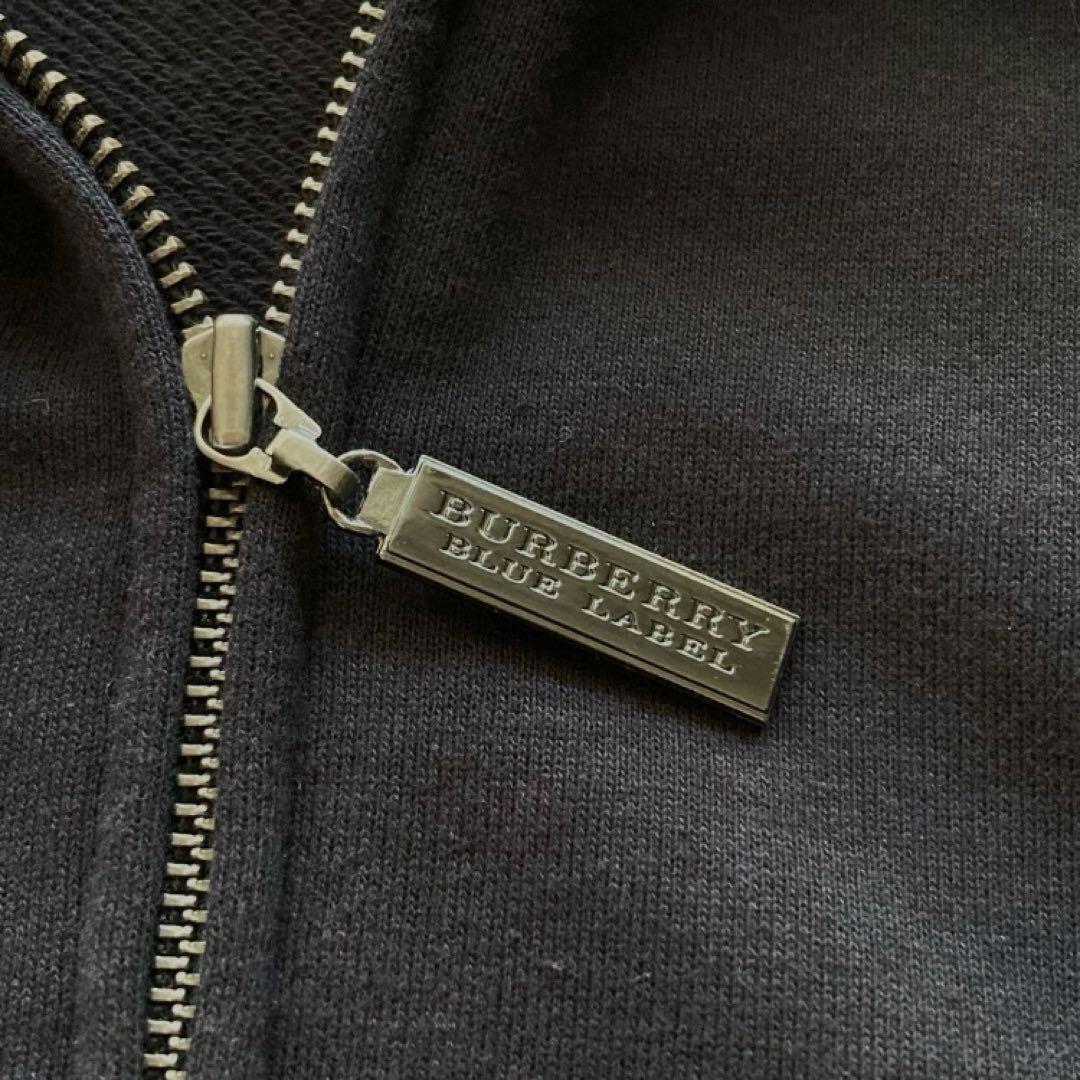 【希少】BURBERRY BLUE LABEL　タヌキファー付きパーカー 黒