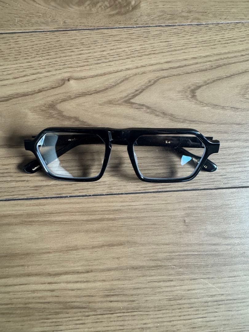 Kearny ブラック 六角形フレーム 伊達メガネ