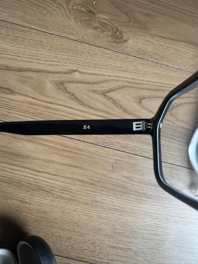 Kearny ブラック 六角形フレーム 伊達メガネ