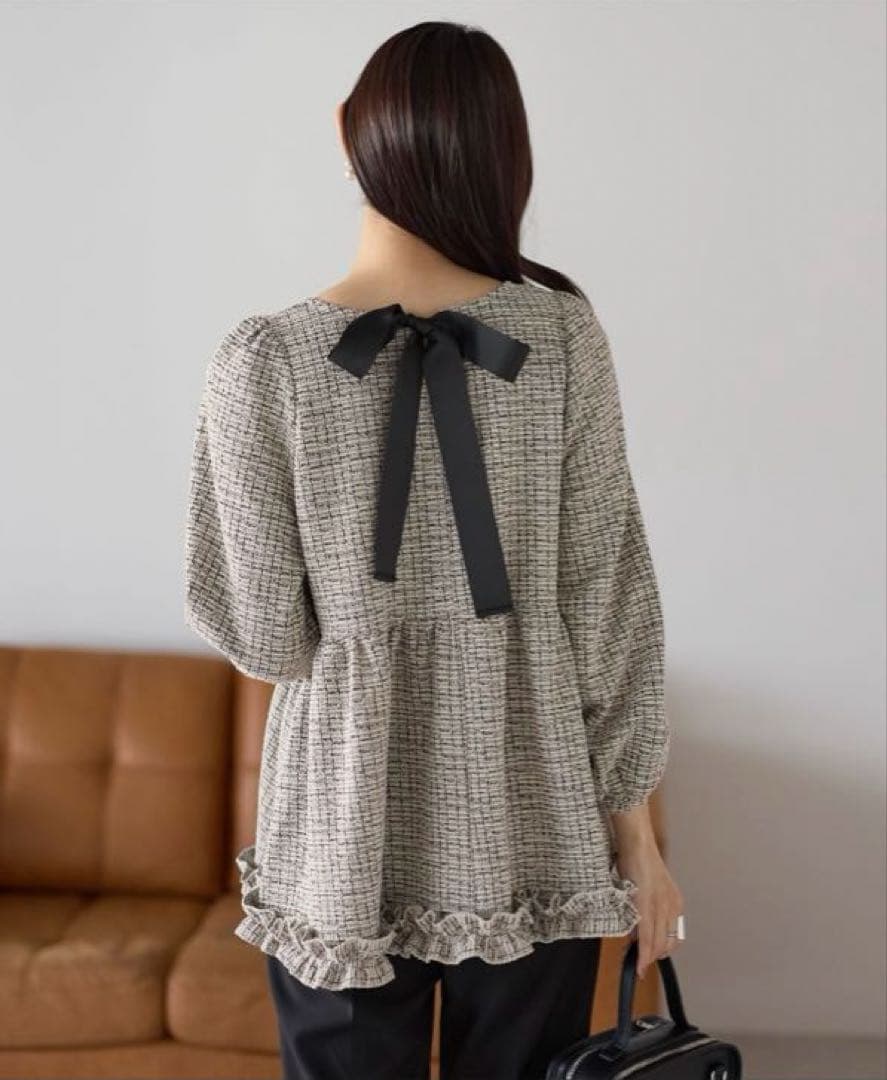 neige♡ クラシカルリボンツイードトップス♡新品未使用
