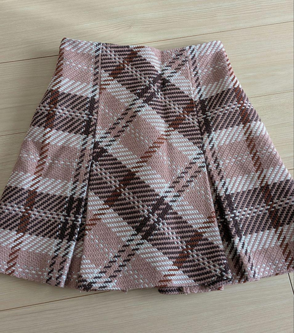 ♡SNIDEL♡ロービングチェックミニスカート♡ピンク♡