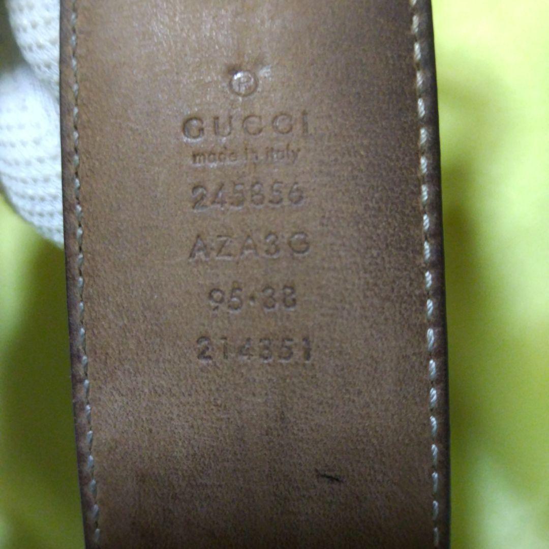 GUCCI ブラックベルト GGロゴ 245856 サイズ96-38