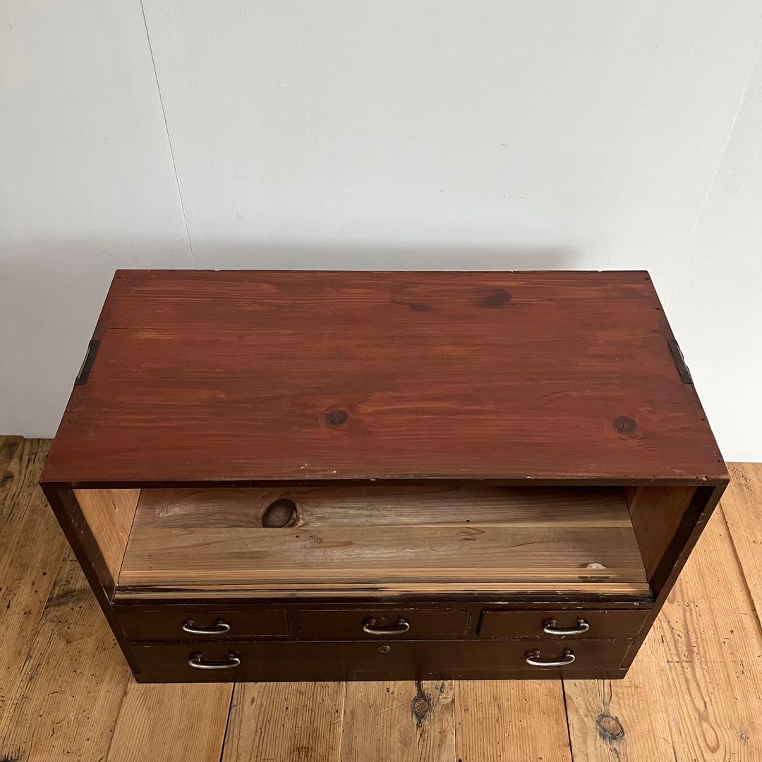 アンティーク チェスト 箪笥 ローボード テレビ台 昭和レトロ 無垢材 z833