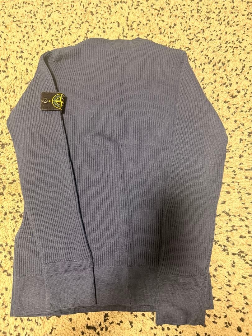 STONE  ネイビーリブセーター