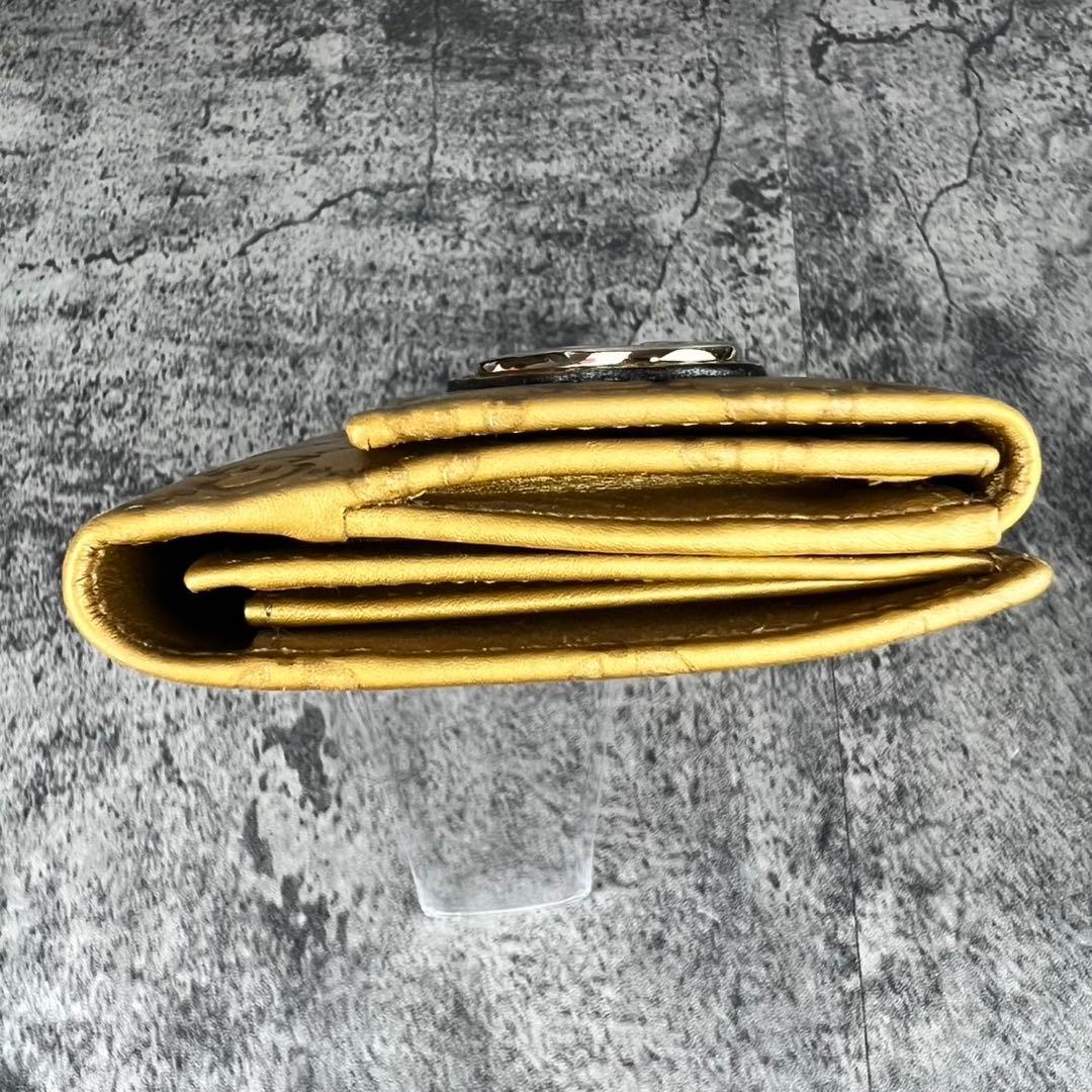 GUCCI ラブリーハート GG柄 レザー 長財布 ゴールド