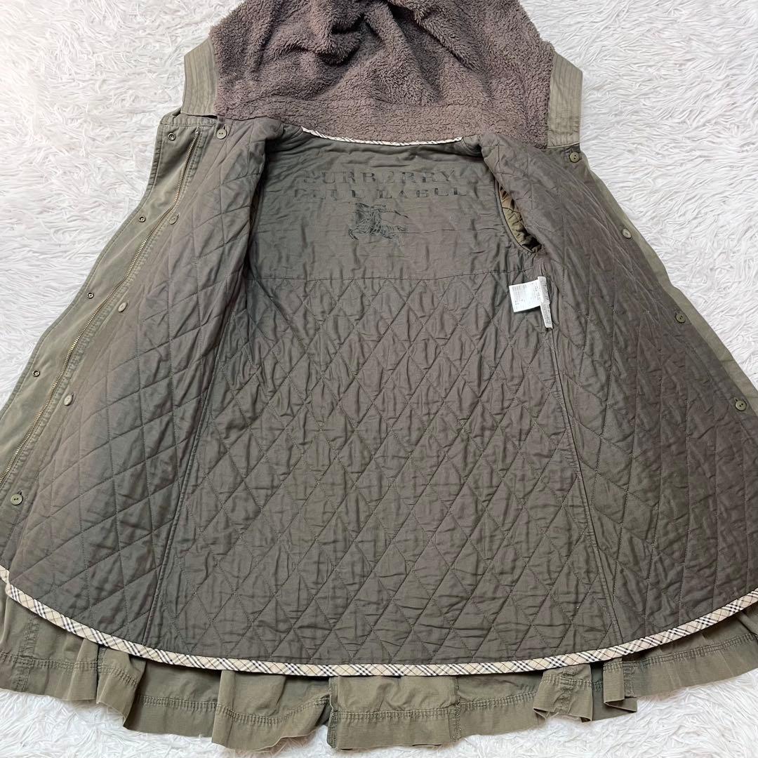 BURBERRY BLUE LABEL キルティングライナー付きモッズコート