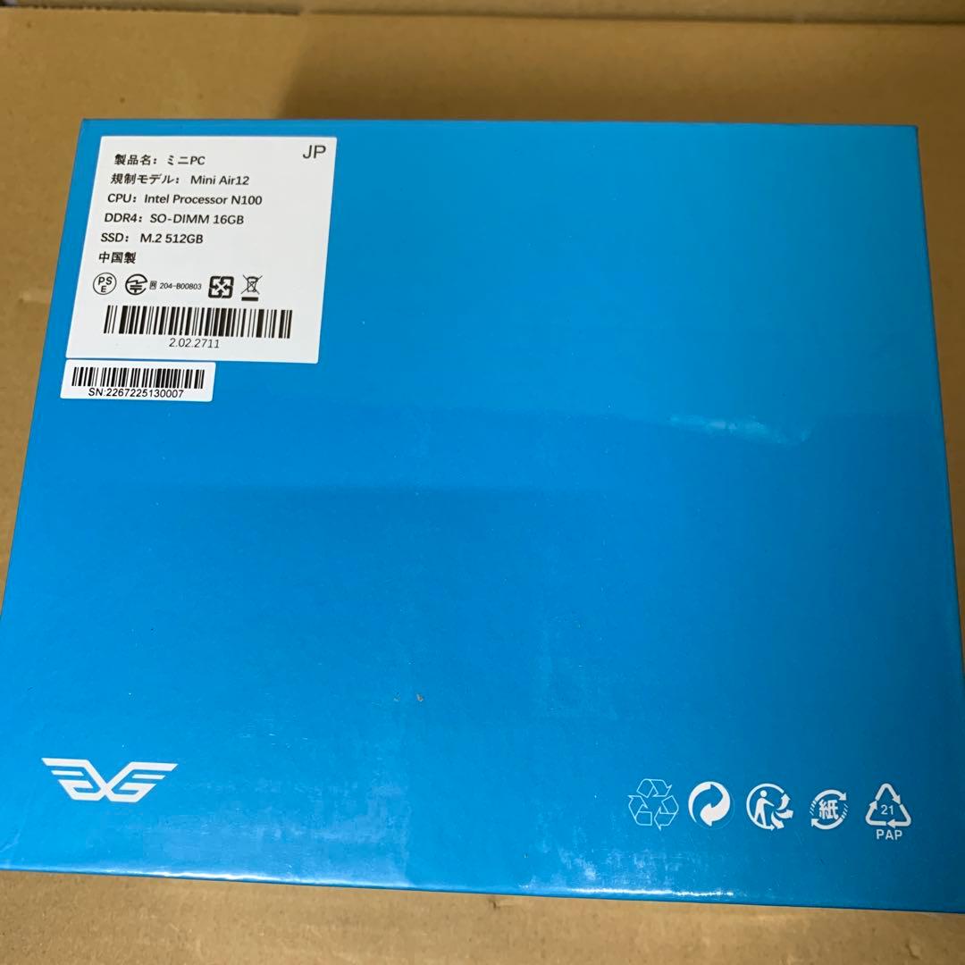 新品未開封　GEEKOM ミニ n100 Air12 PC 16GB+512GB