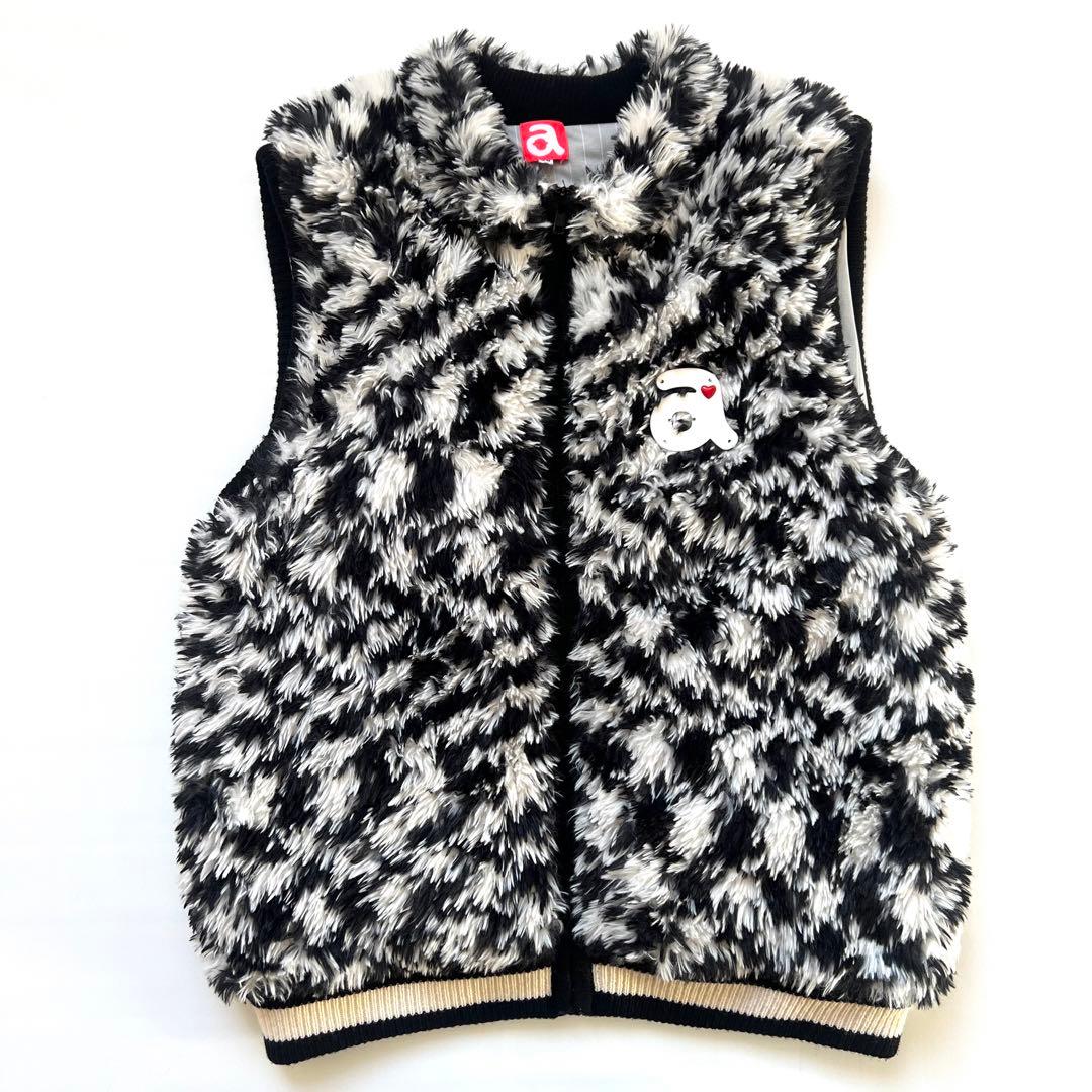 ARCHIVIO アルチビオ　モノクロ　ボア ベスト　ジャケット　レディース