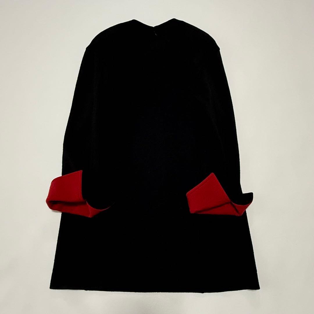 クリスチャンディオール　ウール　ニットワンピース　バイカラー　チュニック