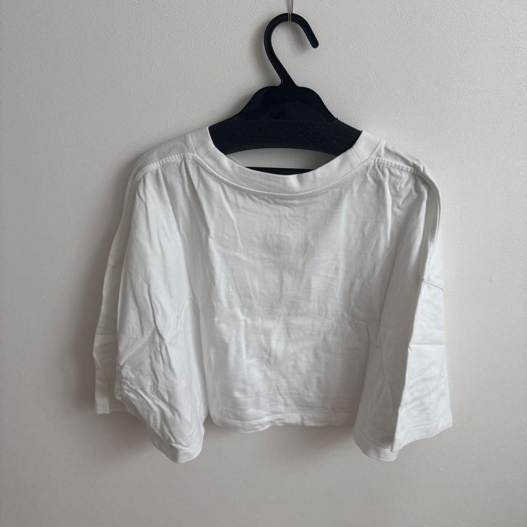 LOEWE ホワイト クロップドTシャツ