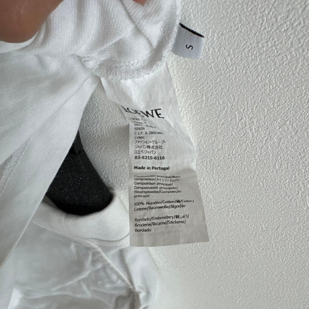 LOEWE ホワイト クロップドTシャツ