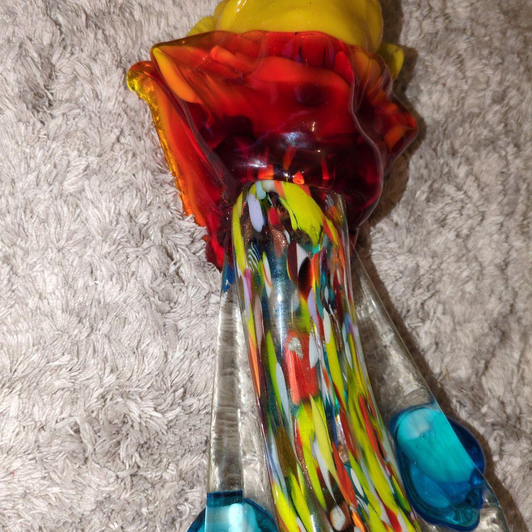 イタリア　ムラーノガラス　ピエロ　大きめサイズ置物