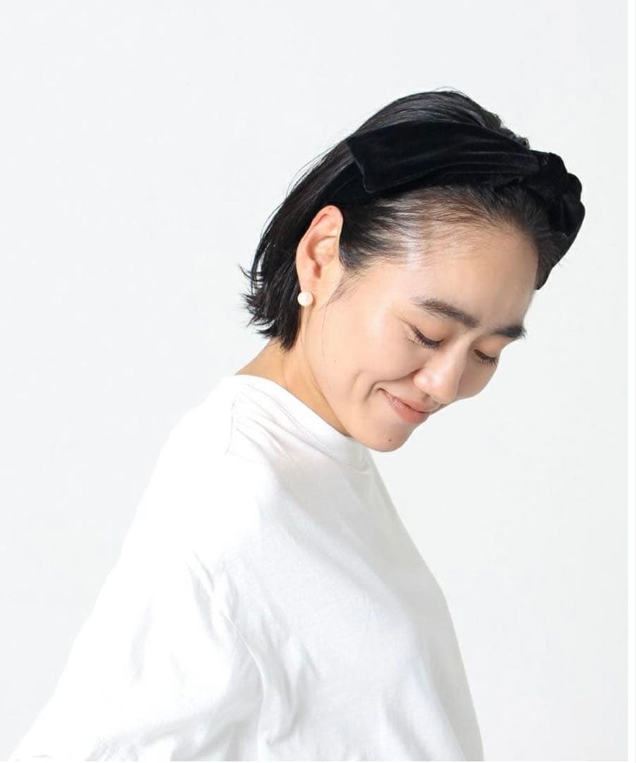 COUDREクードル リボンカチューシャ ブラック CD118