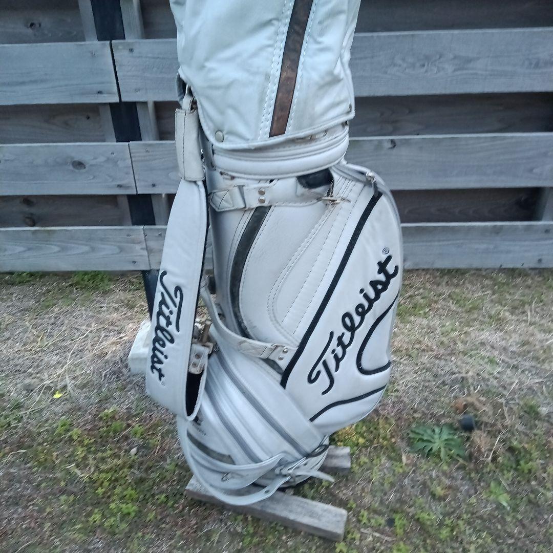 タイトリスト　本革　Titleist ホワイト キャディバッグ