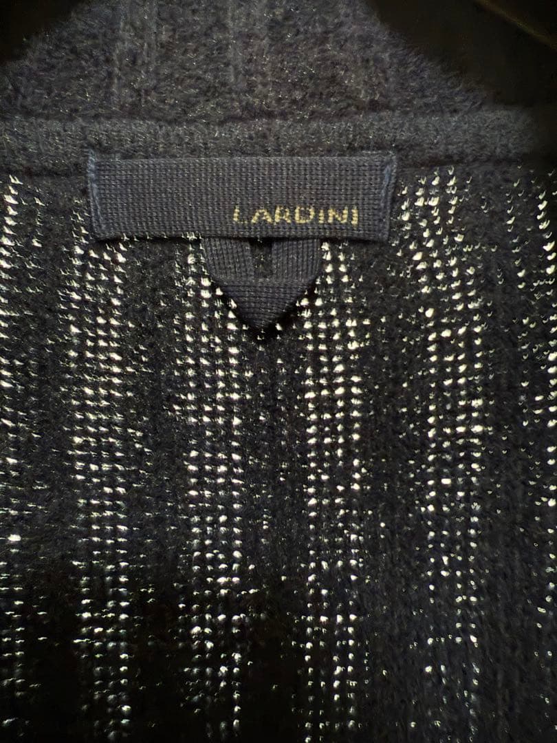 LARDINI コットンナイロン　カーディガンジャケット　NAVY Mサイズ