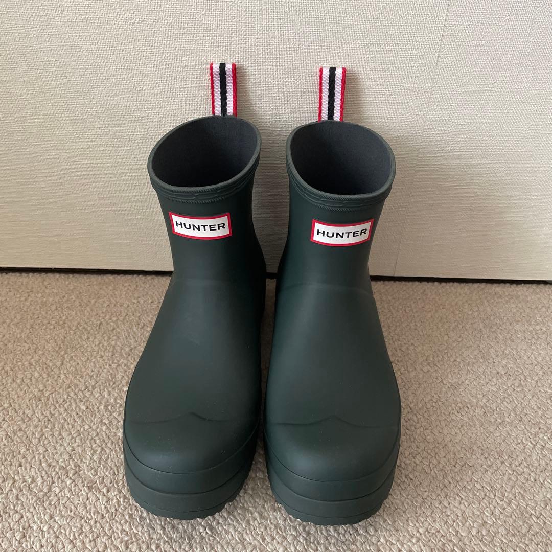 値下げしました！HUNTER ショート丈レインブーツ ダークグリーン