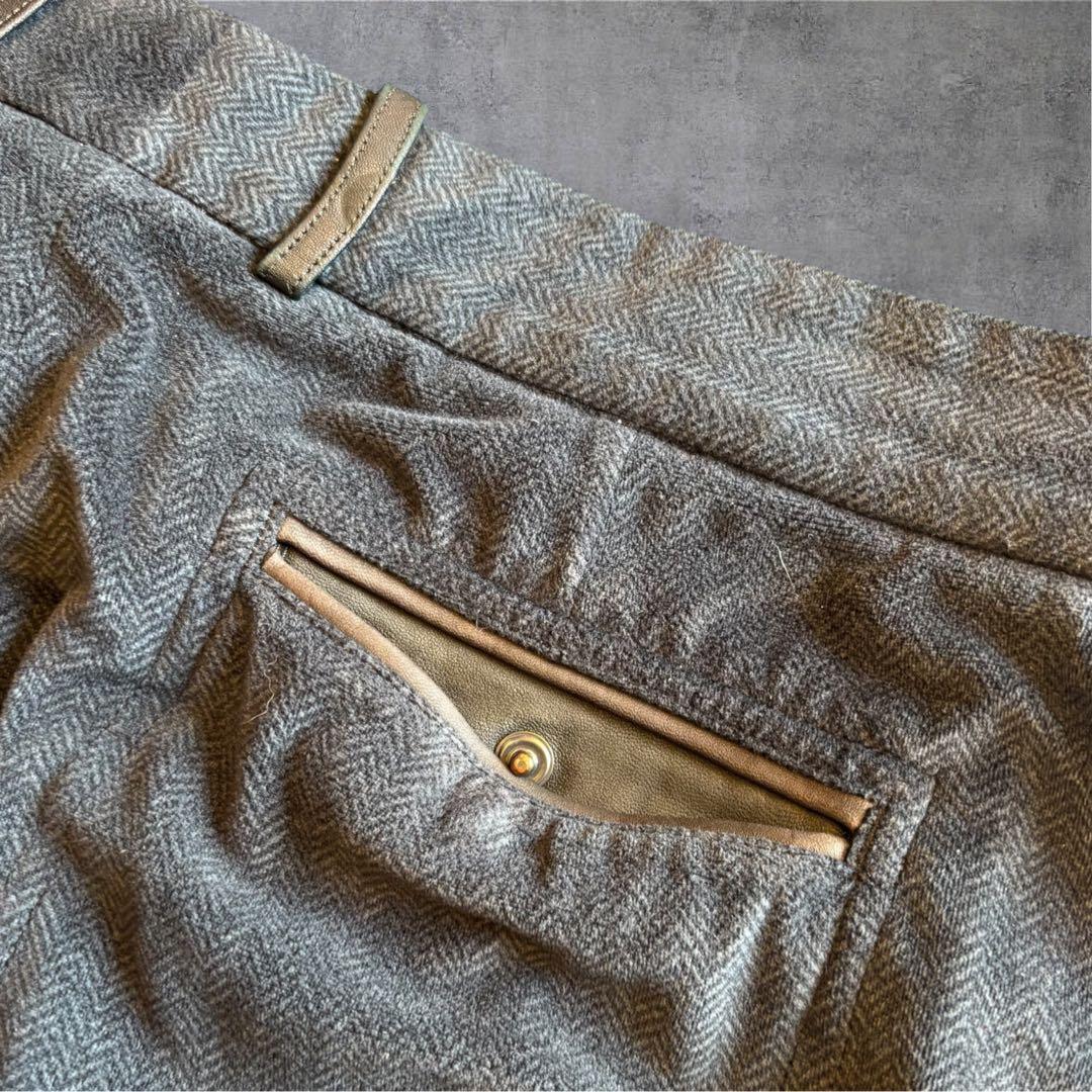 90s GIORGIO ARMANI ベロアスラックス