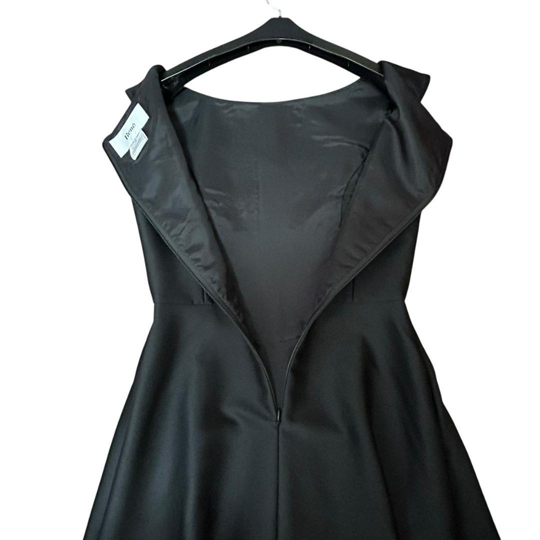 Rene　ルネ　ロングワンピース　Aライン　シルク混　ドレス　ブラック　36