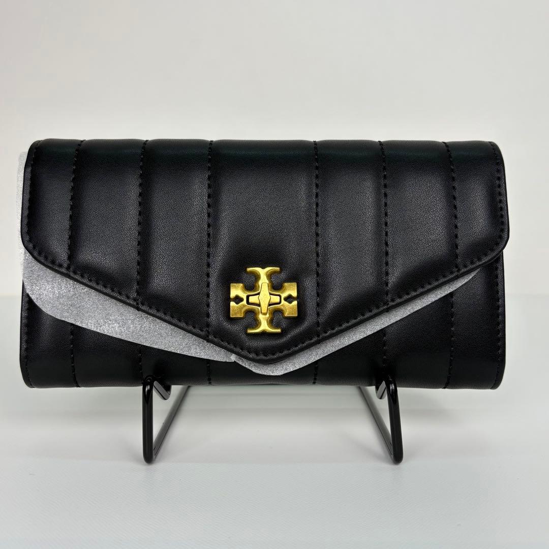 【箱付き】 Tory Burch キラ ターンロック 長財布 ブラック