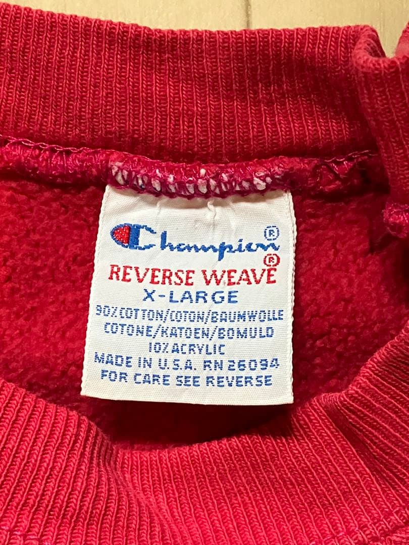 90's Champion リバースウィーブ USA製 ピンク