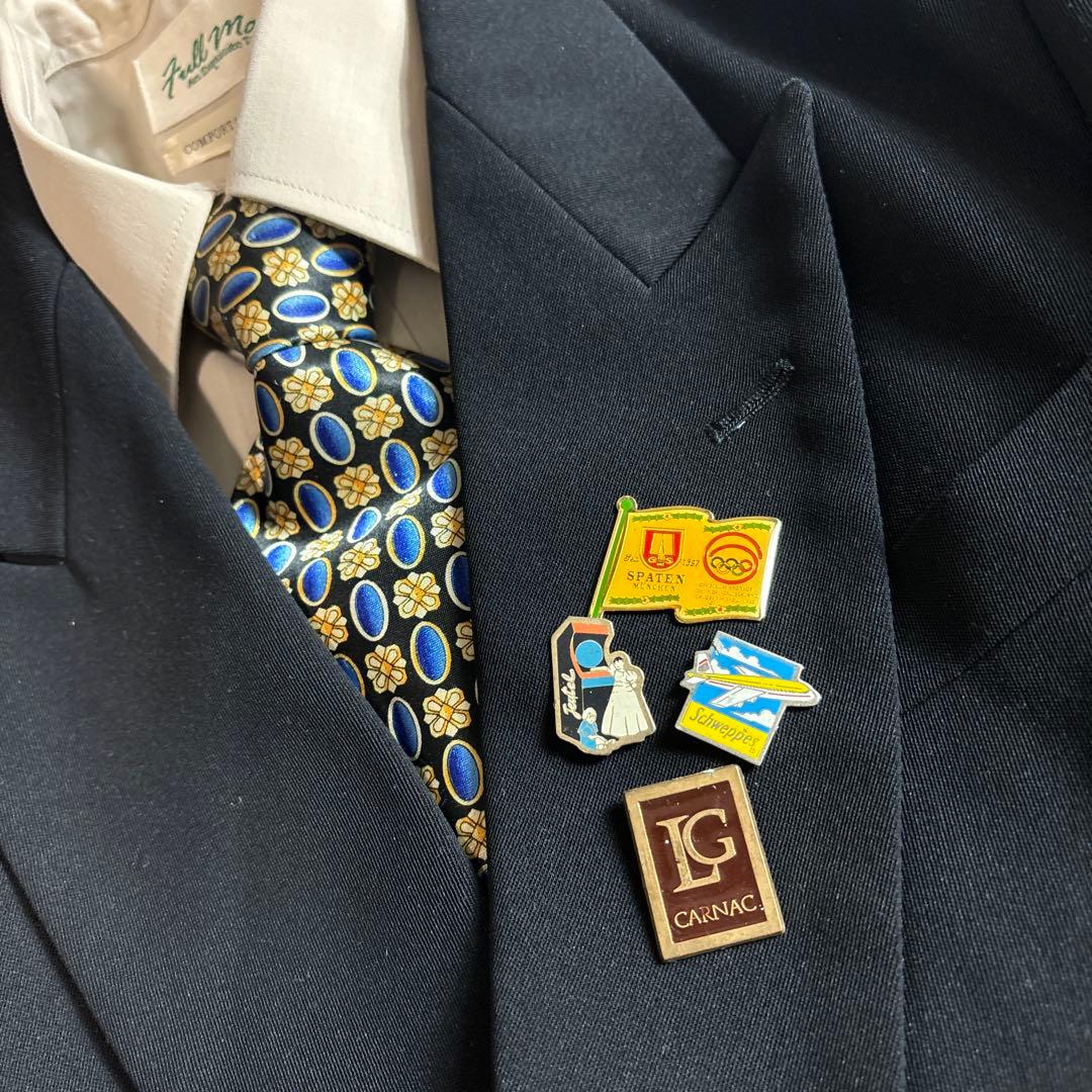 セットアップ ダブルスーツ 成人式 入学式 ピンズ vintage no.93